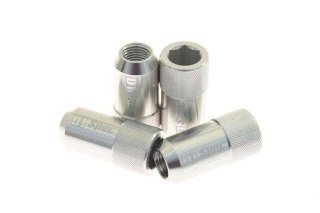 Kute nakrętki D1Spec HEX Alu M12x1,5 Srebrne