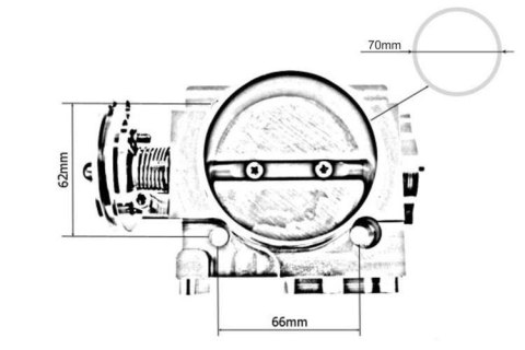 Przepustnica TurboWorks Subaru WRX STI EJ20 EJ25 GDA GDB 70mm