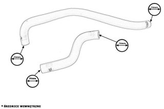 Przewody silikonowe Wody Honda Civic 92-95 TurboWorks