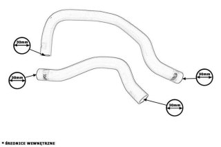 Przewody silikonowe Wody Honda Civic CRX 88-91 B16A TurboWorks