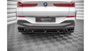 Splitter BMW X6 G06 M-Pack Tył Środkowy z Dyfuzorem v.1 Gloss Black