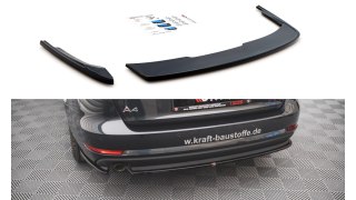 Splitter Audi A4 B9 Avant Tył Boczne Gloss Black