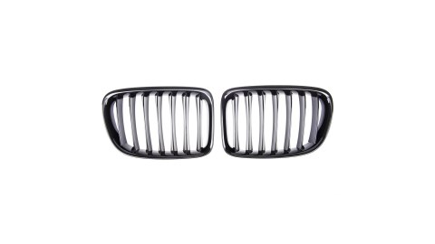 Grill sportowy pojedyncze żeberka Gloss Czarny BMW X1 E84 2009-2015