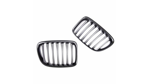 Grill sportowy pojedyncze żeberka Gloss Czarny BMW X1 E84 2009-2015