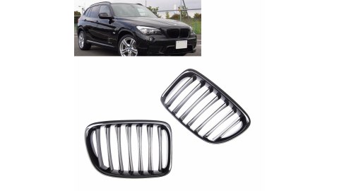 Grill sportowy pojedyncze żeberka Gloss Czarny BMW X1 E84 2009-2015