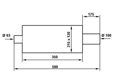 Tłumik Końcowy TurboWorks 100mm wejście 63,5mm