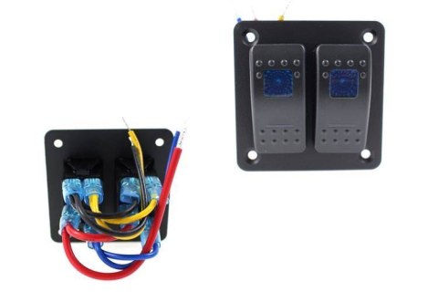 Włącznik panel Alu, ON/OFFx2 Blue Włącznik panel Alu, ON/OFFx2 Blue