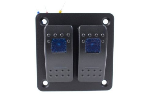 Włącznik panel Alu, ON/OFFx2 Blue Włącznik panel Alu, ON/OFFx2 Blue