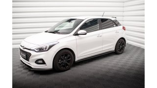 Dokładki Progów Hyundai I20 Mk2 Facelift Gloss Black