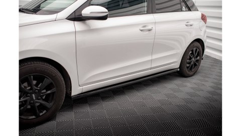 Dokładki Progów Hyundai I20 Mk2 Facelift Gloss Black