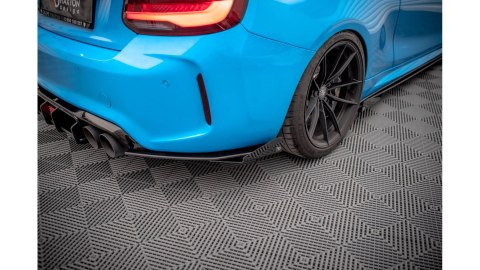 Splittery Tylne Boczne Street Pro + Flaps BMW M2 F87 Black + Gloss Flaps