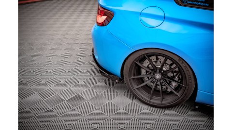 Splittery Tylne Boczne Street Pro + Flaps BMW M2 F87 Black + Gloss Flaps