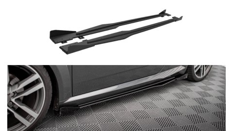 Dokładka Audi TT 8S S-Line Progi Street Pro Black + Gloss Flaps