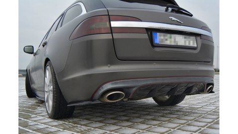 Splitter Jaguar XF (X250) I SPORTBRAKE S-PACK Tył Boczne Gloss Black