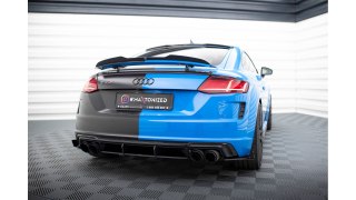 Splittery Tylne Boczne Street Pro + Flaps Audi TT S 8S Facelift Black + Gloss Flaps