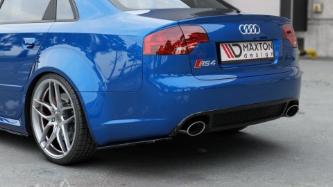 Splittery Tylne Boczne v.1 Audi RS4 Sedan B7 Gloss Black