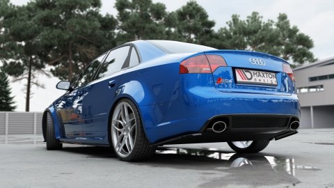 Splittery Tylne Boczne v.1 Audi RS4 Sedan B7 Gloss Black