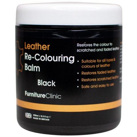 Furniture Clinic Leather Re-Colouring Balm BLACK - BALSAM PRZYWRACAJĄCY KOLOR SKÓRY CZARNY