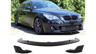 Przedni Splitter Czarny BMW 5 (E60, E61) Sedan Touring (2003-2010) M-Tech