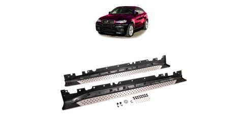 Stopnie boczne z aluminium BMW X6 E71 E72 2007-2014 USZKODZONE