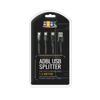 ADBL USB Splitter - KABEL USB Z 3 RÓŻNYMI KOŃCÓWKAMI