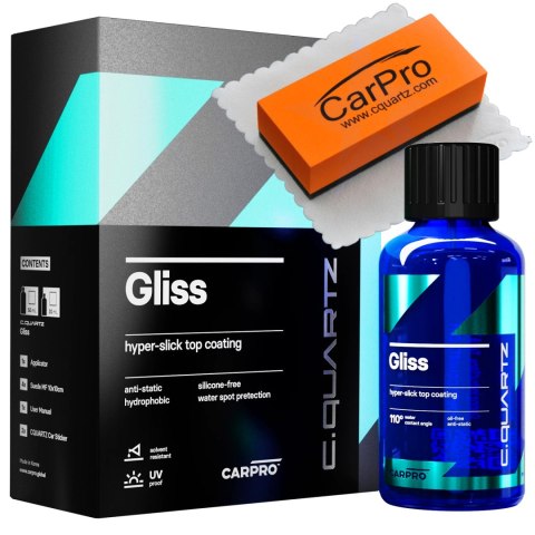 CarPro Gliss Top Coat powłoka o wysokim połysku i głębi zestaw 30ml