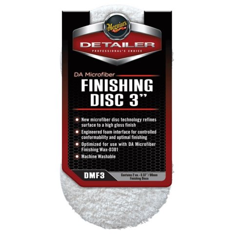 Meguiars DA Microfiber Finishing Disc 3″ (2-pack) - WYKAŃCZAJĄCY PAD POLERSKI Z MIKROFIBRY