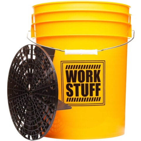 WORK STUFF Detailing Bucket Yellow - WASH + separator czarny wiadro