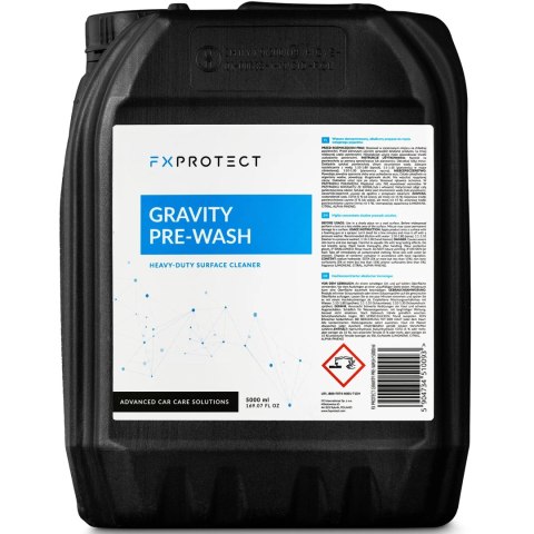 FX PROTECT Gravity Pre-Wash 5L - Wysoce skoncentrowany, alkaliczny preparat do mycia wstępnego pojazdów.