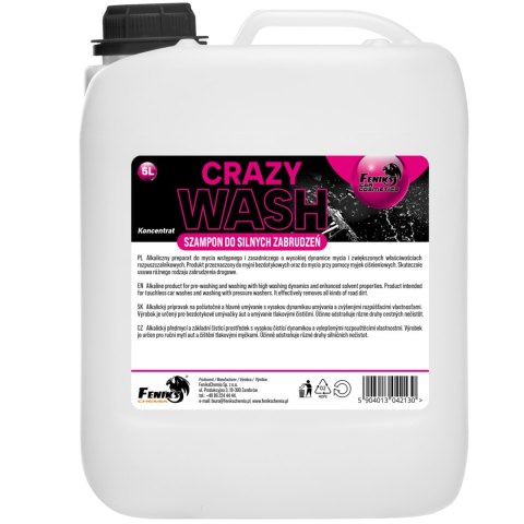 FENIKS CAR COSMETICS Crazy Wash 5L - PreWash do mycia wstępnego i zasadniczego