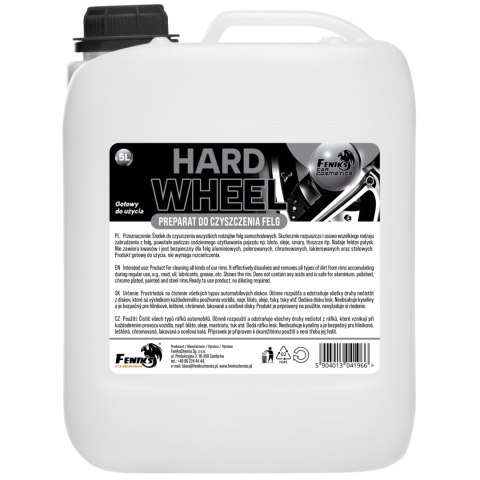 FENIKS CAR COSMETICS Hard Wheel 5L - Zasadowy środek do czyszczenia felg samochodowych oraz opon