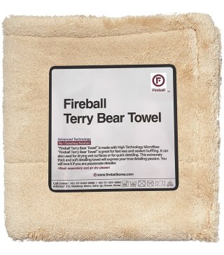 FIREBALL Terry Bear Buffing Towel 40x40 - NIEZWYKLE PUSZYSTY RĘCZNIK PREMIUM