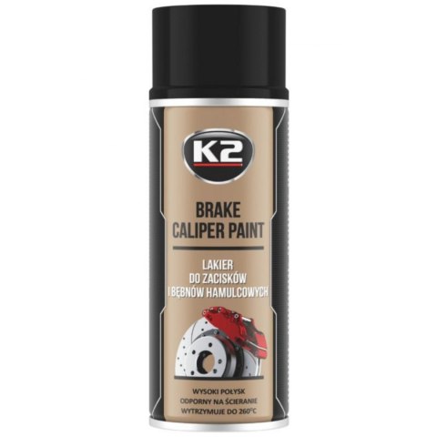 K2 Brake Caliper Spray Czarny 400 ml - LAKIER DO ZACISKÓW I BĘBNÓW HAMULCOWYCH