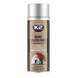 K2 Brake Caliper Spray Srebrny 400 ml - LAKIER DO ZACISKÓW I BĘBNÓW HAMULCOWYCH