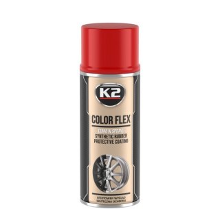 K2 COLOR FLEX CZERWONY 400 ML - GUMA W SPRAYU