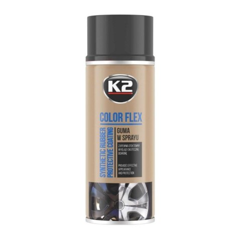 K2 Color Flex Czarny Mat 400 ml L343CM - GUMA W SPRAYU