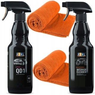 ZESTAW ADBL QD1 + INTERIOR CLEANER 500ML + FIBRY - Zestaw do pielęgnacji auta