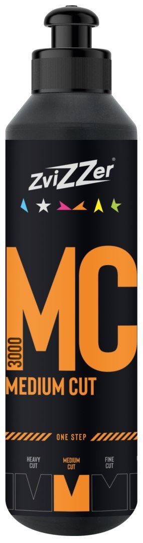 ZviZZer MC3000 Orange Medium Cut/ One Step 250ml - ŚREDNIO ŚCIERNA PASTA POLERSKA