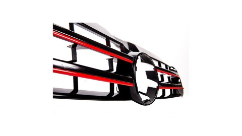 Grill sportowy Red Strip VW TRANSPORTER MULTIVAN T5 2009-2015 USZKODZONY