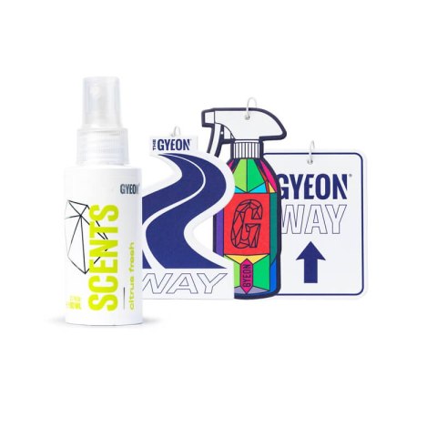 GYEON Q2M SCENTS CITRUS FRESH 80ML - INTENSYWNY ZAPACH SAMOCHODOWY + ZAWIESZKA x3