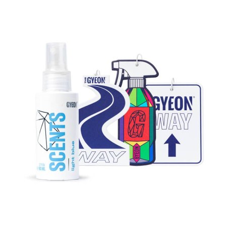 GYEON Q2M SCENTS LIGHT BLUE 80ML - INTENSYWNY ZAPACH SAMOCHODOWY + ZAWIESZKA x3