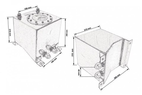 Zbiornik paliwa TurboWorks 10L Srebrny