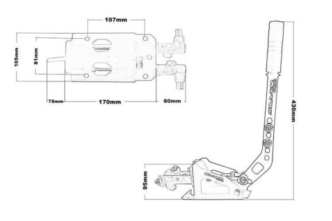 Hydrauliczny hamulec ręczny pion poziom 2 POMPY