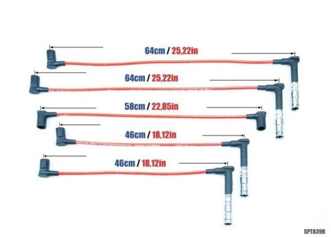 Przewody zapłonowe PowerTEC MERCEDES-BENZ 190E 2.3 2.5L 84-93 Czerwone