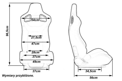 Fotel sportowy GLOCK Carbon Czarny