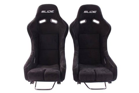 Fotel sportowy SLIDE RS zamsz Black L