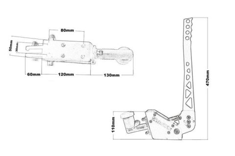 Hamulec ręczny hydrauliczny Uniwersalny