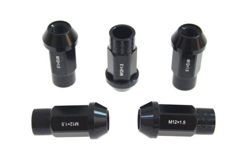 Nakrętki JBR 50mm M12 x1,25 Czarne Nakrętki JBR 50mm M12 x1,25 Czarne