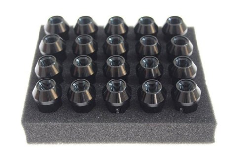 Nakrętki JBR 50mm M12 x1,25 Czarne Nakrętki JBR 50mm M12 x1,25 Czarne