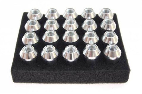 Nakrętki JBR 50mm M12 x1,5 Srebrne Nakrętki JBR 50mm M12 x1,5 Srebrne